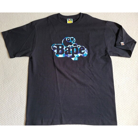 NWOT BAPE ABC Camo Milo logo black T-Shirt XXL, Made in Japan - Picture 1 of 6